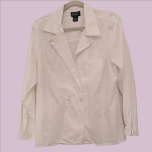 🤍 Vintage Alcott & Andrews White Women's Shirt Size Large